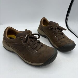 Keen Shoes Womens Size 8 Presidio II Sneaker Brown Leather Camp Outdoor Hiking